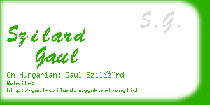 szilard gaul business card